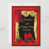 Red Gold Draps Rozen op hoog niveau Kaart (Voorkant)