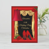 Red Gold Draps Rozen op hoog niveau Kaart (Staand voorkant)