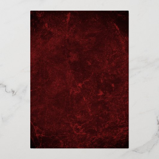 Red Gold Elegant Damask Tiara Quinceanera Folie Uitnodiging (Achterkant)