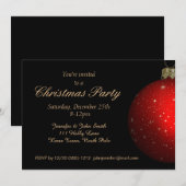 Red Gold  Elegant kerstfeest Kaart (Voorkant / Achterkant)