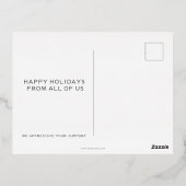 Red Gold Elegant Moderne Business Holiday Folie Ca Folie Feestdagen Briefkaart (Achterkant)