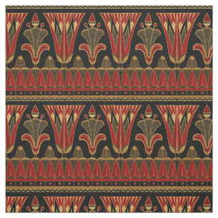 Red Gold en Black Art Deco Stof