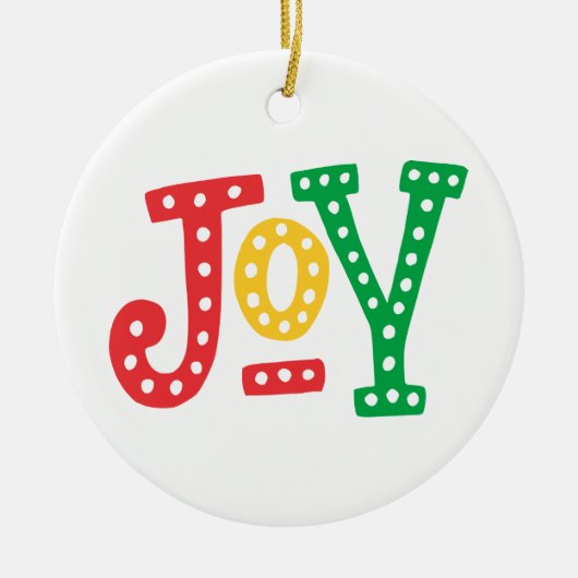 Red Gold en Green Joy Keramisch Ornament (Voorkant)