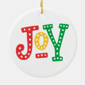 Red Gold en Green Joy Keramisch Ornament (Achterkant)