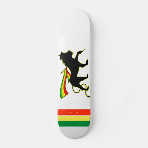 Red, Gold en Green Rasta Lion Persoonlijk Skateboard