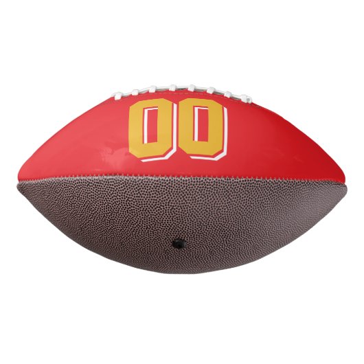 RED GOLD EN WHITE Custom Football (Gedraaid 270)