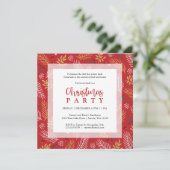 Red Gold en White Kerstfeestdag Kaart (Staand voorkant)