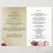 Red Gold en Yellow Floral Quinceanera Programme (Achterkant)