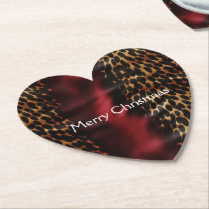 Red Gold Faux Cowgirl Zuidwest Koeienhuid Kartonnen Onderzetters