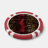 Red Gold Faux Cowgirl Zuidwest Koeienhuid Poker Chips (Enkel)