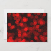 Red Gold Faux Glitter Lights 16 Bedankkaart (Achterkant)