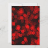 Red Gold Faux Glitter Lights 16 oktober Kaart (Achterkant)