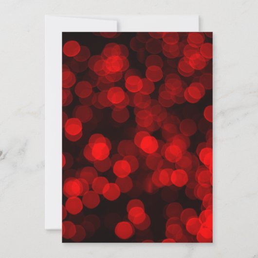 Red Gold Faux Glitter Lights 16 oktober Kaart (Achterkant)