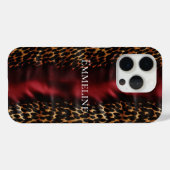Red Gold Faux Southwest Cowgirl Koeienhuid Case-Mate iPhone Case (Achterkant (horizontaal))