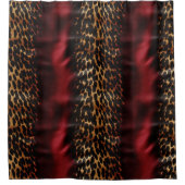 Red Gold Faux Southwest Cowgirl Koeienhuid Douchegordijn (Voorkant)