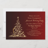 Red Gold Festive Corporate-feestdag Kaart (Voorkant)
