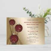 Red Gold Festive Corporate-feestdag Kaart (Staand voorkant)