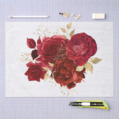 Red Gold Floral Lace Bouquet-ontkoppeling Tissuepapier (Craft)