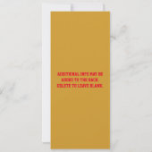 RED & GOLD FOOTBALL FOTO TICKET UITNODIGING (Achterkant)