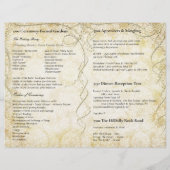 Red Gold Gatsby Paisley Peacock Wedding Programme (Achterkant)
