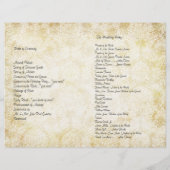 Red Gold Gatsby Paisley Peacock Wedding Programme (Achterkant)