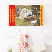 Red Gold Gefeliciteerd Afstuderen Spandoek (Insitu)