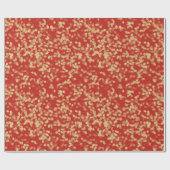 Red Gold Glam Verjaardag Cadeaupapier (Vlak)