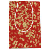 Red Gold Glam Verjaardag Medium Cadeauzakje (Voorkant)