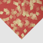 Red Gold Glam Verjaardag Tissuepapier (Detail)