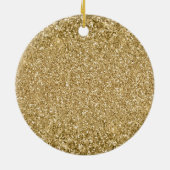 Red Gold Glitter Joy Keramisch Ornament (Achterkant)