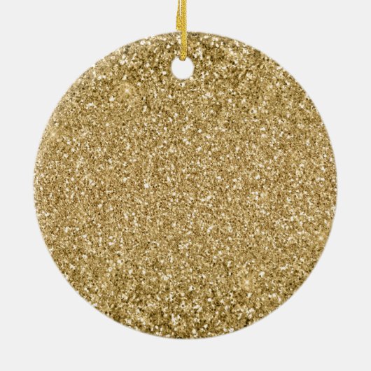 Red Gold Glitter Joy Keramisch Ornament (Achterkant)
