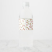 Red Gold Glitter Klasse van 2025 Afstuderen Waterfles Etiket (Achterkant)