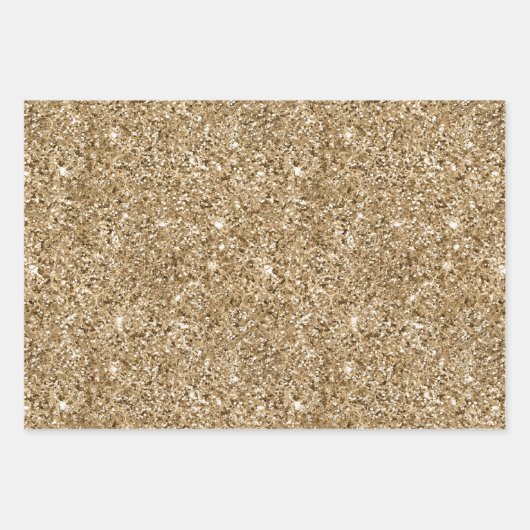 Red Gold Glitter Leopard Print Stripes Inpakpapier Vel (Voorkant 2)