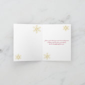 Red, Gold Glitter LOOK Snowflakes Hartelijk dank Bedankkaart (Binnen)