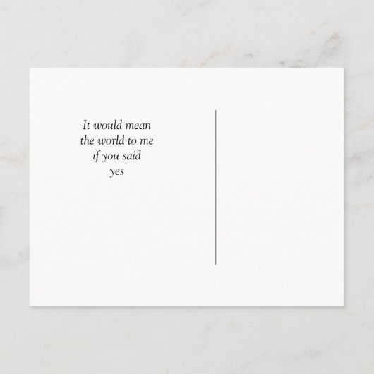 Red Gold Glitter Rain Wil je mijn bruidsmeisje zij Uitnodiging Briefkaart (Achterkant)