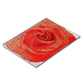 Red Gold Glitter Roos White Wood Shabby Chic Notitieboek (Linkerzijde)