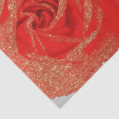 Red Gold Glitter Roos White Wood Shabby Chic Tissuepapier (Detail)