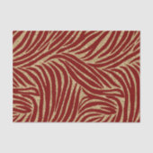 Red Gold Glitter Zebra Verjaardag Tissuepapier (Voorkant)