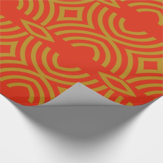 Red Gold Goodness Wrapping Paper Cadeaupapier (Hoek)