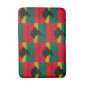 Red Gold Green Black Africa Artisan Crochet Print Badmat (Voorkant Verticaal)