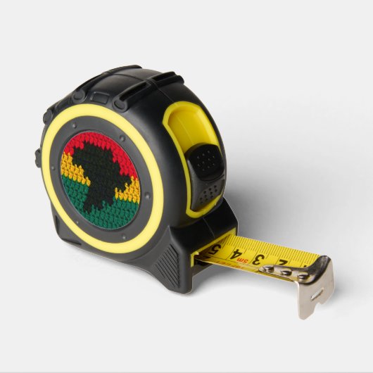 Red Gold Green Black Africa Artisan Crochet Print Rolmaat (Hoek)