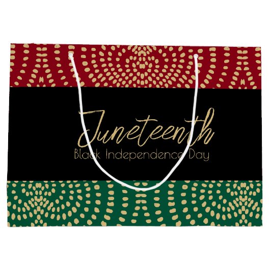 Red Gold Green Black Onafhankelijkheidsdag Junetet Groot Cadeauzakje (Achterkant)