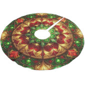 Red Gold Green Decorative Tree Skirt Kerstboom Rok (Gekanteld)