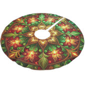 Red Gold Green Decorative Tree Skirt Kerstboom Rok (Gekanteld)