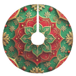 Red Gold Green Decorative Tree Skirt Kerstboom Rok