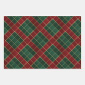 Red Gold Green Wrapping Paper Flat Sheet Set of 3 (Voorkant 2)
