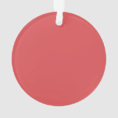 Red Gold Heart Peace Sign Love Christmas Ornament (achterkant)