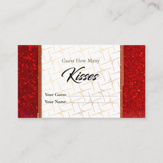 Red Gold hoeveel Kisses Bridal Enclosure Kaart (Voorkant)