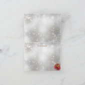 Red & Gold Holly Baubles Kaart (Binnen)