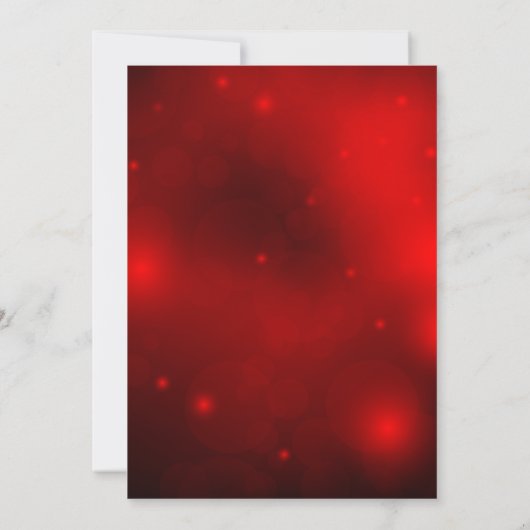 Red Gold Holly Baubles kerst uitnodiging (Achterkant)